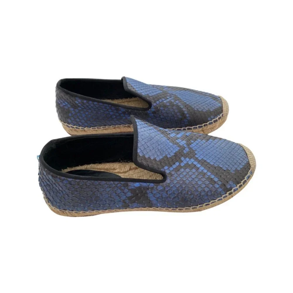 Celine Phoebe Blue Python Philo espadrilles Size 38 US 7.5